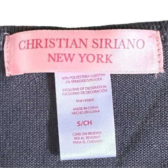 🌺 Christian Siriano Lightweight Comfy Long Sleeve Top S Animal Print Gray - Picture 7 of 9